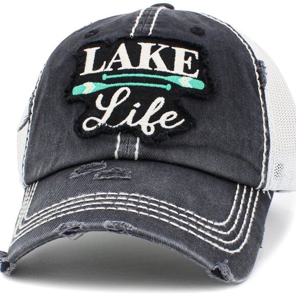 ❤️NWT❤️ Lake Life Vintage Ballcap- Black - Picture 3 of 3